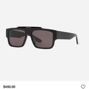 Gucci Dark Gray Rectangular Sunglasses